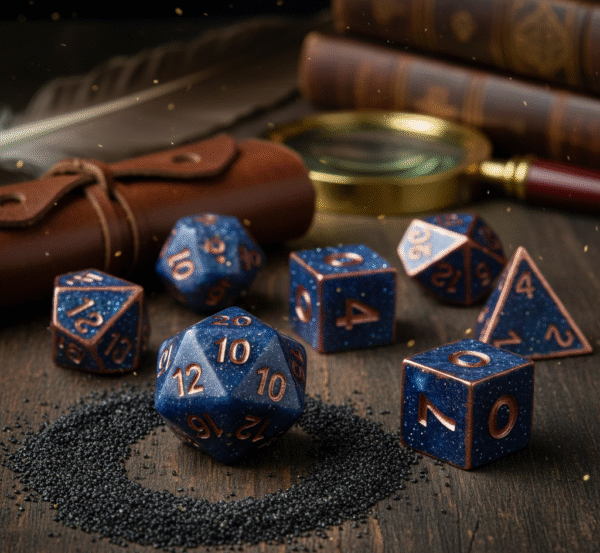 Blue Goldstone Dice Stone