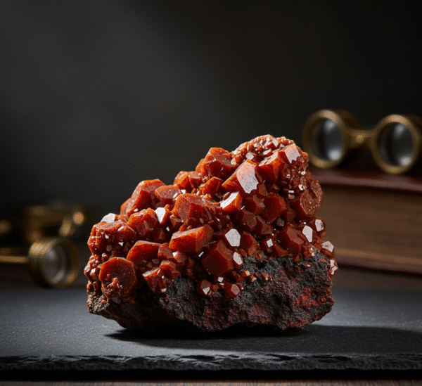 Red Vanadinite Crystal Cluster Stone