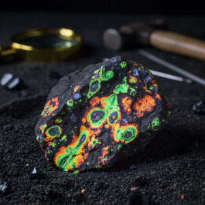 Fluorescent Yooperlite Lava Stone